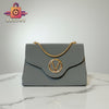 Classic Handbag with Gold Chain & V Emblem