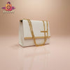 Elegant Croc-Textured Handbag with Gold Chain