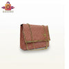 Elegant Croc-Textured Handbag with Gold Chain